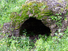 Artificial caves at Necrópolis de Los Algarbes in Tarifa, Spain