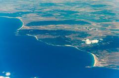 aerial view of the Strait of Gibraltar and surrounding areas