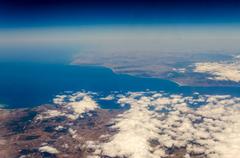 aerial view of the Strait of Gibraltar in Spain