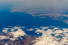 aerial view of the Strait of Gibraltar