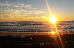 Sunset at Los Lances, Tarifa in a Special Area of Conservation, Spain