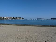 View of Saint-Malo, Grand Bé, and Fort de la Conchée from Plage du Prieuré