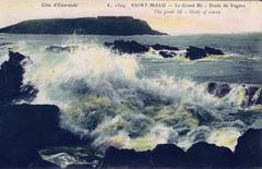 Colorized postcard of Saint-Malo, France, before 1914