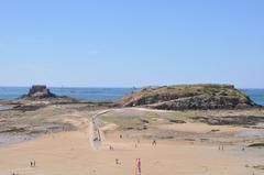 Saint-Malo Grand Bé and Fort National at low tide