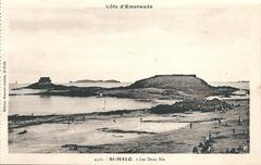 Côte d'Émeraude coastline with cliffs and sea in Brittany, France