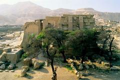 The Ramesseum ruins in Luxor, Egypt