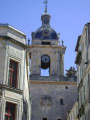 Grosse Horloge La Rochelle view from rue du Palais