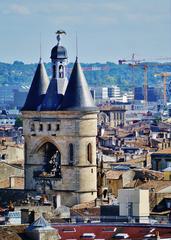 View from Pey-Berland Tower to the Grand Clock in Bordeaux, France