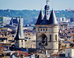 View from Pey-Berland Tower to the Grand Clock in Bordeaux