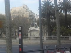 Plaza Tetuan in Barcelona panoramic view