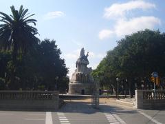 Tetuan Square in Barcelona with Bartomeu Robert Memorial