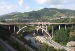 Miraflores Bridge over the Nervion River in Bilbao