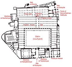 Floor plan of al-Azhar Mosque