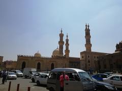 Front view of Al-Azhar Mosque in Cairo