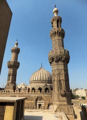 Rooftop view of Al-Azhar Mosque before restoration