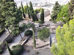 Alcazaba in Málaga, Spain, hilltop Moorish fortress and palace complex