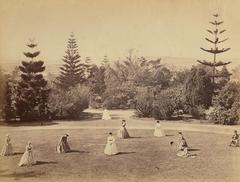 Croquet and archery at Enmore House grounds, Newtown between 1865-1870