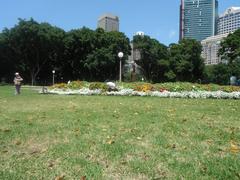 clear blue sky with scattered white clouds