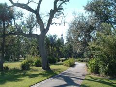 Wooded walking path at Plant Park