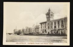 Streetcar in front of Heliopolis House and Palace Hotel