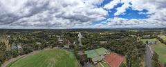 Aerial view of Plenty War Memorial Park in December 2022