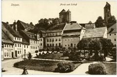 Stolpen market square and castle