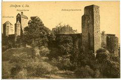 Stolpen castle and palace towers