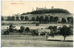 Stolpen with Burg castle from the south, 1902