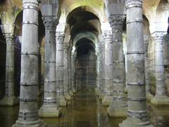 Şerefiye Cistern interior view showcasing Roman architectural design