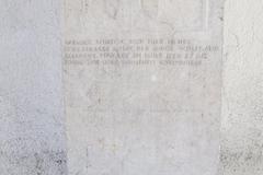 Inscription related to Wolfgang Amadeus Mozart in Burgstrasse, Ingolstadt