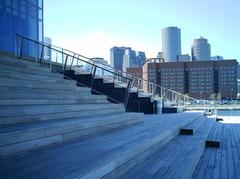 Risers outside the ICA Boston