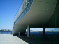 Underside of the exterior stairs at ICA Boston