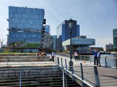 Boston Harborwalk at Pier 4 with a residential building