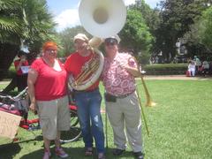 Musicians at Jackson Square after the March Against Monsanto in New Orleans