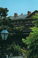 View of the Pontalba building from Jackson Square in Vieux Carre Historic District, 1979