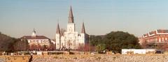 Jackson Square in New Orleans with St. Louis Cathedral in the background