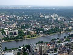 Museumsufer in Frankfurt, featuring Museum für Kommunikation, Staedel, Liebieghaus, and Museum Giersch