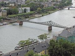 Eiserner Steg footbridge over the Main River in Frankfurt, Germany