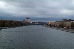 Moscow River with Neskuchny Garden and Frunzenskaya Embankment