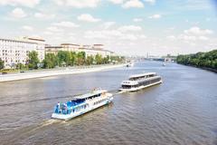 Frunzenskaya Embankment and Neskuchny Garden in Gagarinsky District, Moscow, Russia