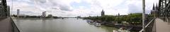 180° panorama shot of the Hohenzollern Bridge