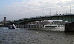 Amalegro under the Deutzer Bridge in Cologne