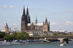 Cologne Cathedral and Great St. Martin Church in Cologne, Germany