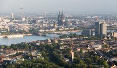 Hot air balloon trip across Cologne