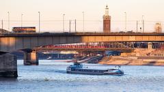 Deutzer Brücke with the Messeturm in the background, Cologne