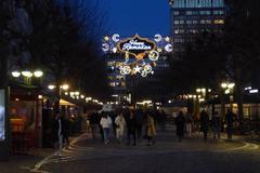 Lighting on Große Bockenheimer Straße in Frankfurt during Ramadan