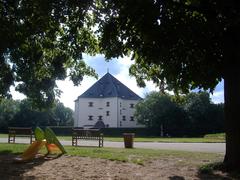 Castle of Prague with six-pointed star shape surrounded by forest