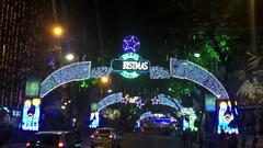 Lighting on Park Street during the Kolkata Christmas Festival 2015