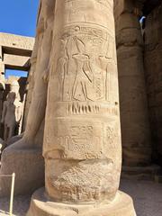 Luxor Temple with ancient columns, located in Luxor, Egypt