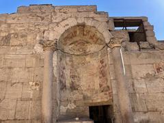 Luxor Temple remnants with Coptic Church, Luxor, Egypt